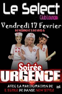 Soiree URGENCE by dj Kris-B et Gogo @select