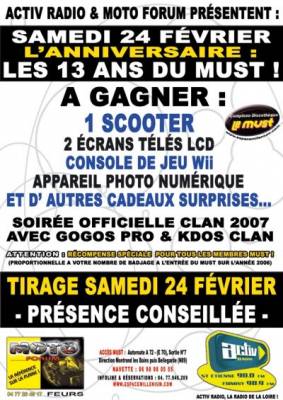 ANNIVERSAIRE DU MUST : LES 13 ANS