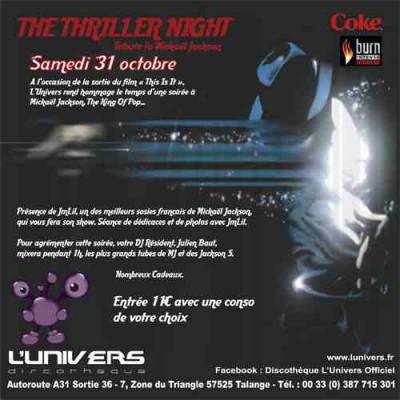 THE THRILLER NIGHT -Tribute To Mickaël Jackson