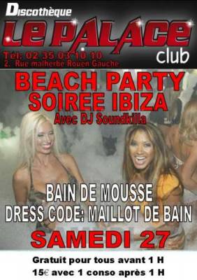 Beach Party Ibiza night