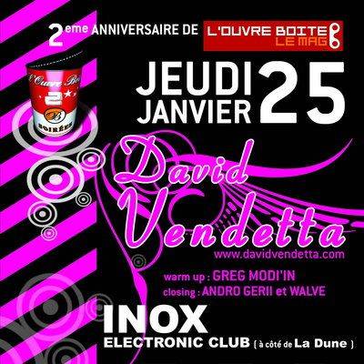 David Vendetta Anniversaire Ouvre Boite