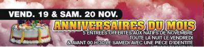 Week end anniversaire du mois