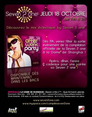 Afterwork Party by Seven 2 one : lancement de la compil